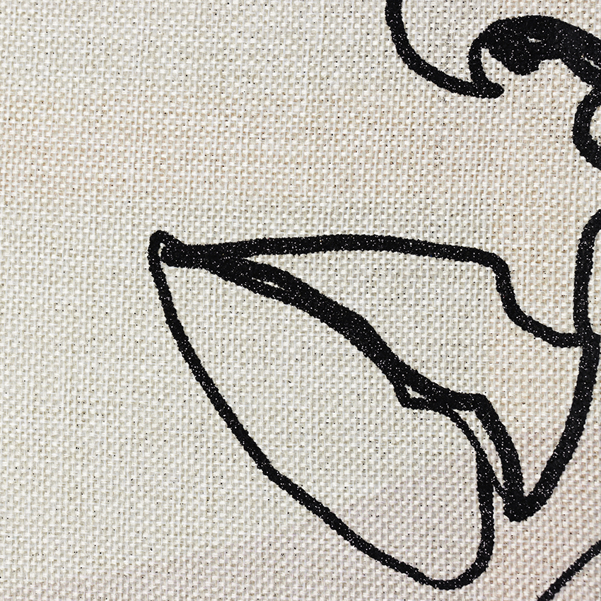 Arte de parede de rosto feminino de linha minimalista de serapilheira emoldurada (7)